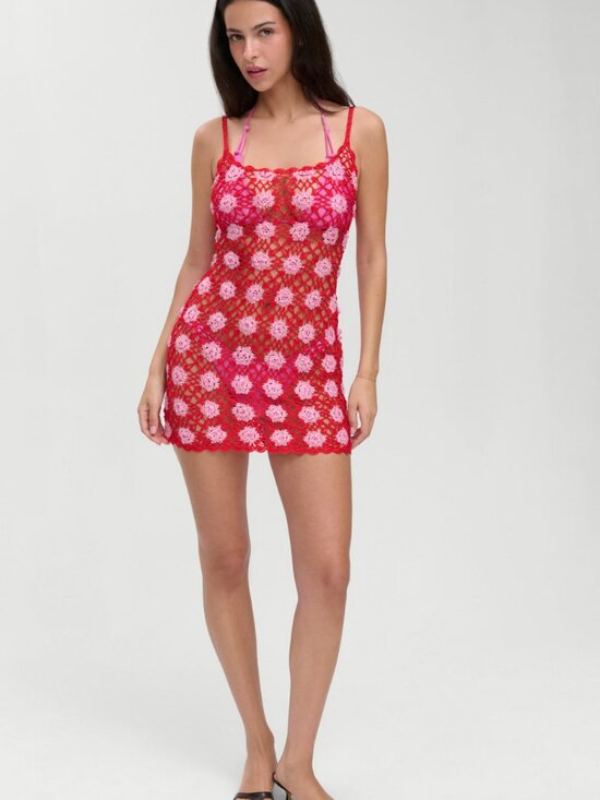 Frankie's Bikinis Other - Frankies Bikinis Julie Crochet Coverup Crochet Rose Size M NWT
